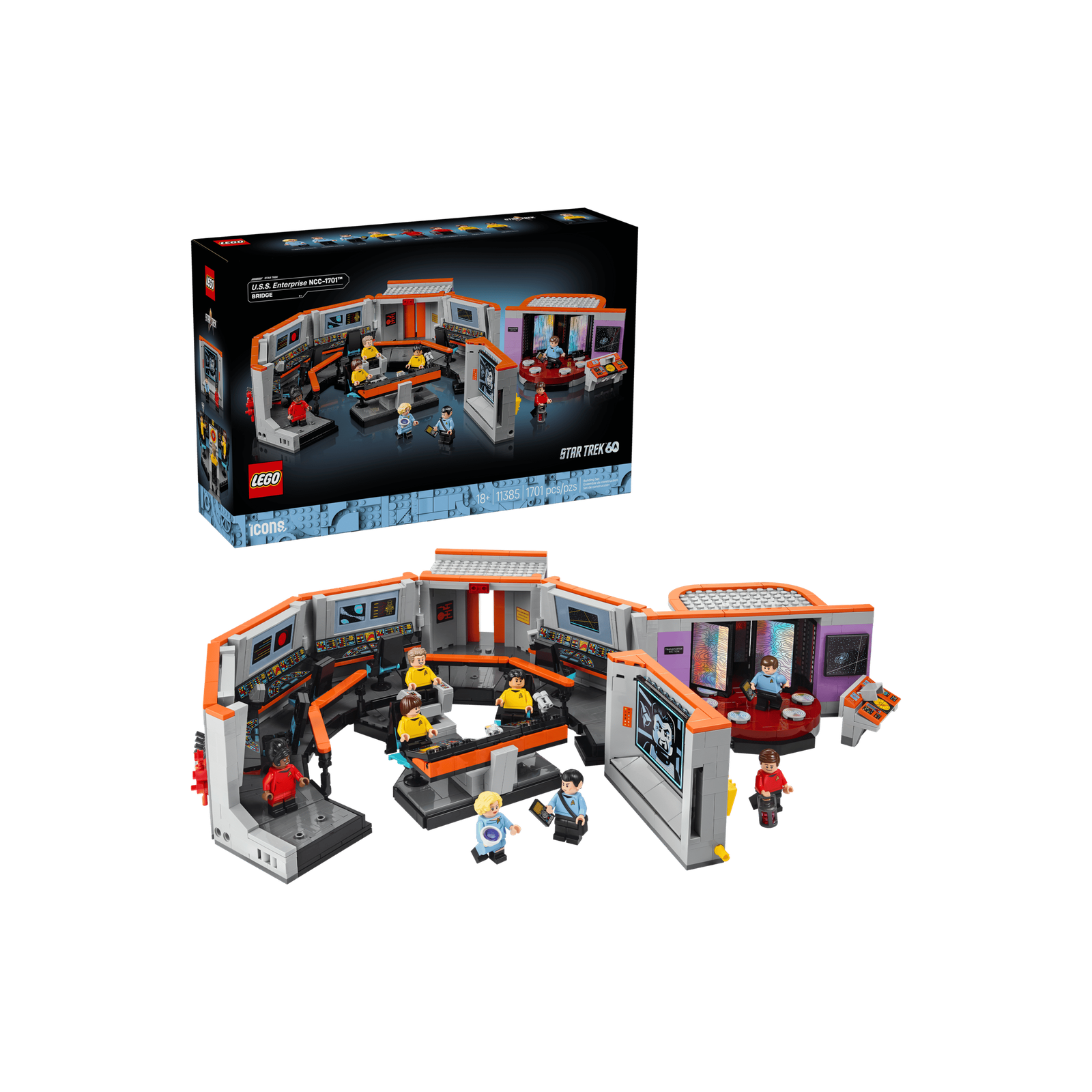 New info on scope and size of the next LEGO Icons Star Trek set (11385): Enterprise Bridge (TOS) with eight minifigures
