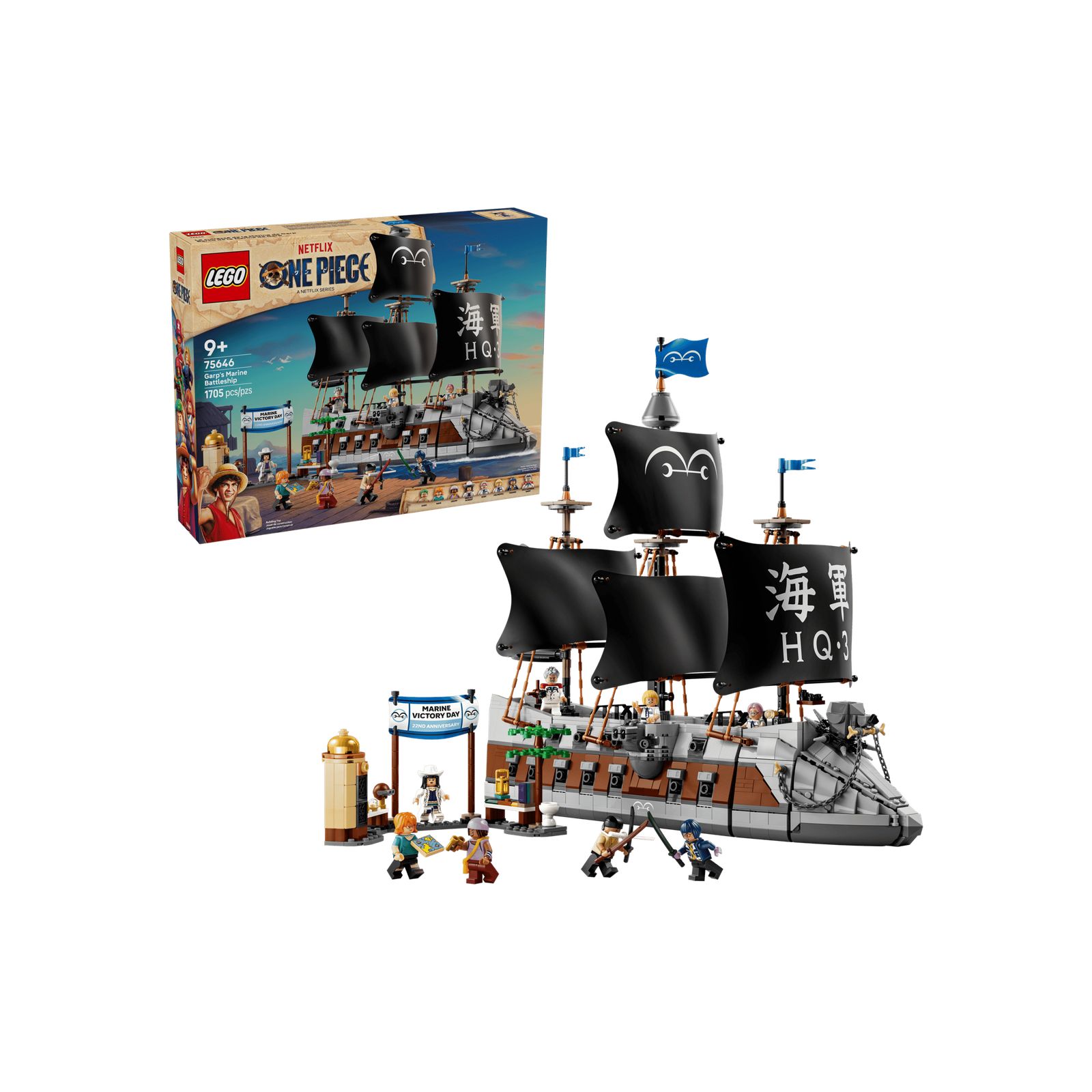LEGO One Piece 75646 Garp's Marine Battleship leaks with 1,705 pieces